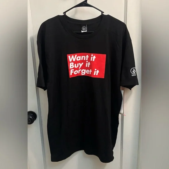 Volcom Black Tee NWT men’s large - Picture 1 of 4